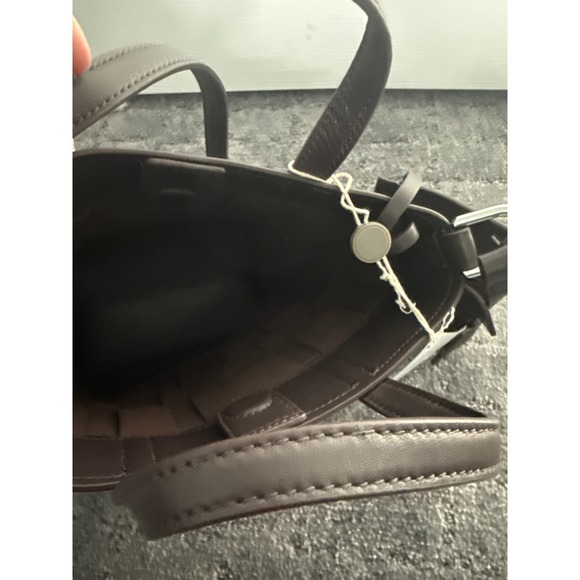 3.1 Phillip Lim Chocolate Leather Mini Modern Lattice Bucket Bag with Pouch - Picture 8 of 12